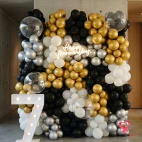 Glowing Square Anniversary Decor