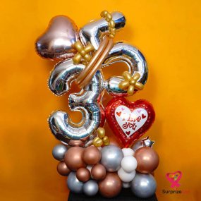  Rosegold Love Balloon Bouquet 
