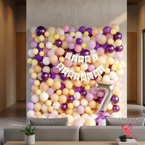 Image of Purple Square Birthday Decor