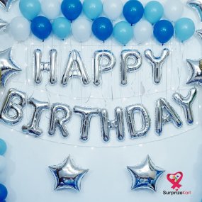 Dazzling Blue Birthday Decor