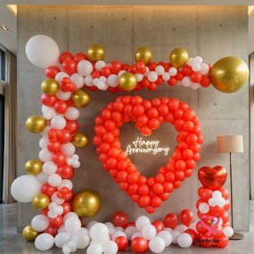 Anniversary Red Heart Couple Decor