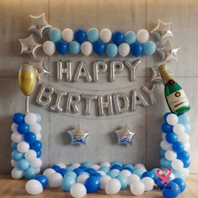 Dazzling Blue Birthday Decor