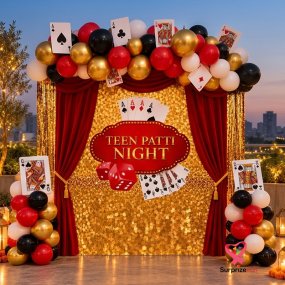 Teen Patti Diwali Night Decoration