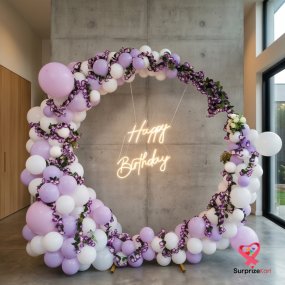 Image of Premium Purple Ring Birthday Decor
