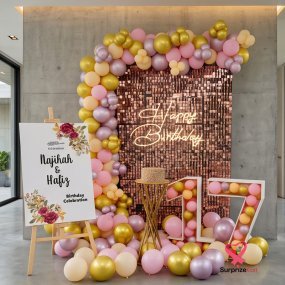 Premium Coral Pink Birthday Decor
