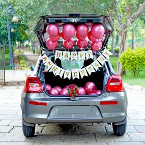 Pink chrome carboot anniversary decor